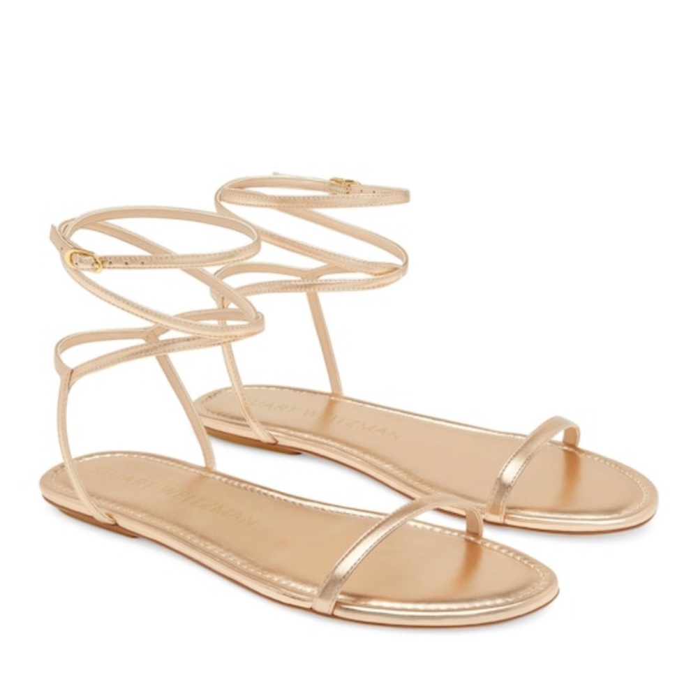 Stuart Weitzman Barely Nude Flat Sandal- size 8.5
